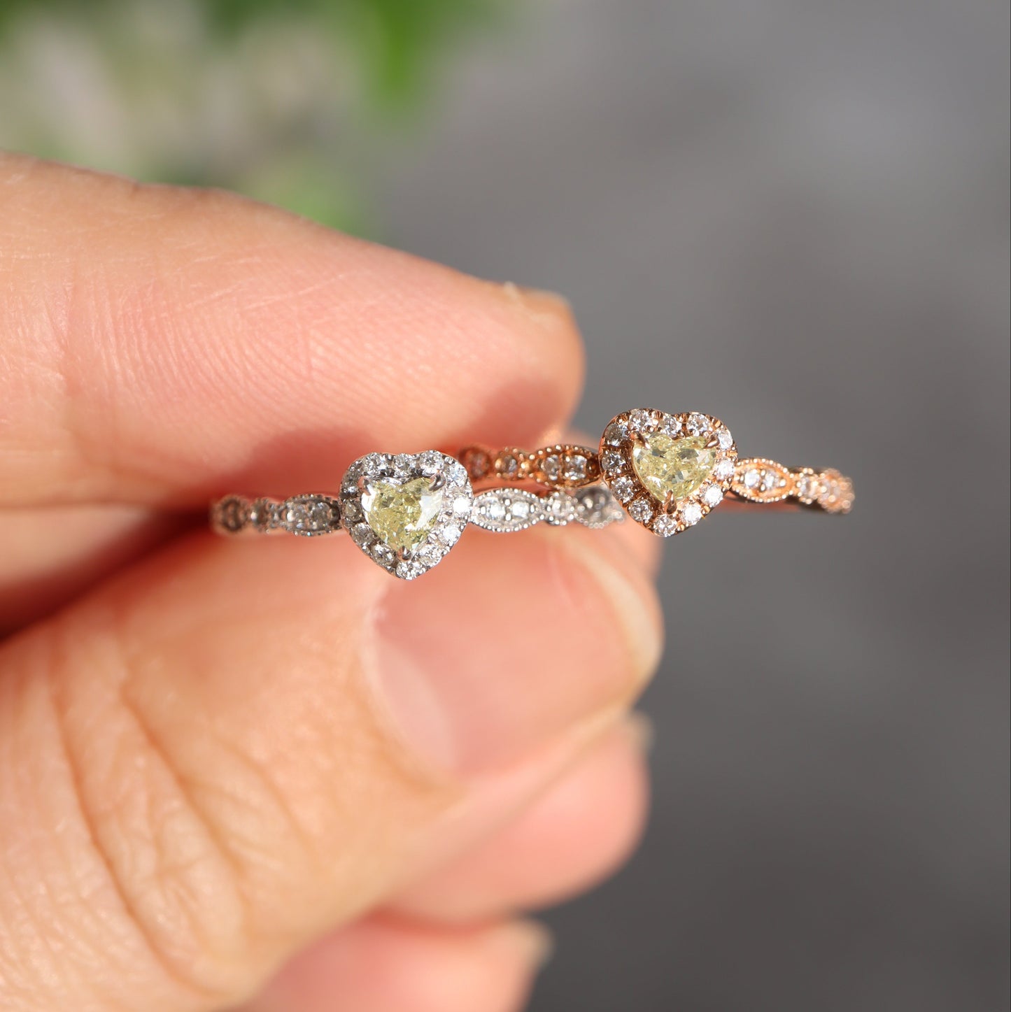 18K Yellow Diamond Ring