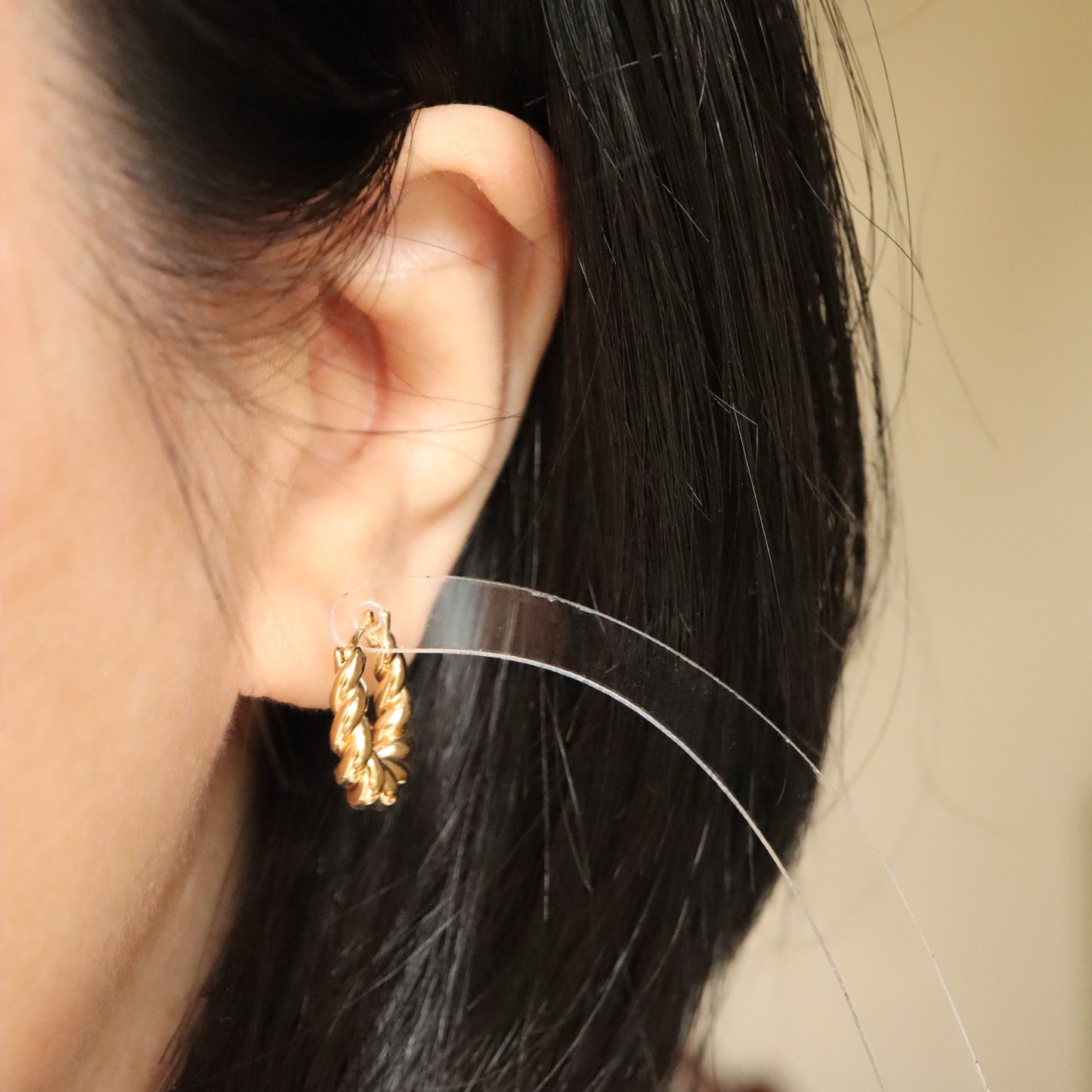 18K Twisted Earrings