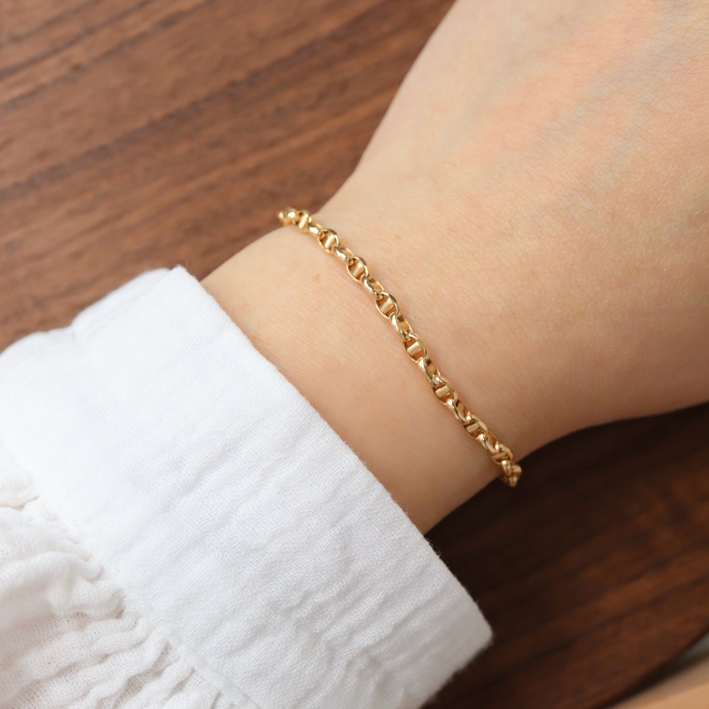 18K Chaine D'ancre Bracelet