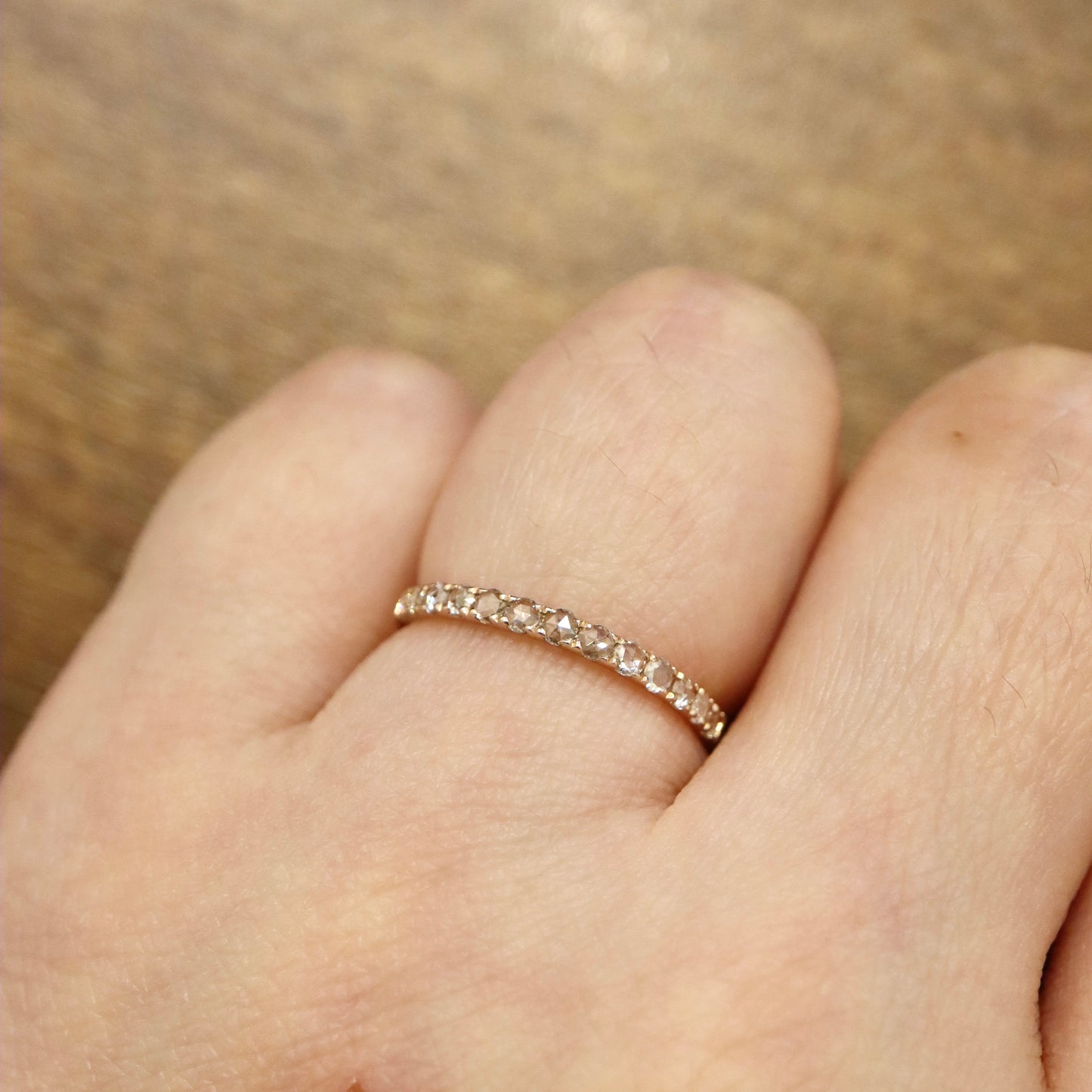 18K Rose Cut Eternity Ring