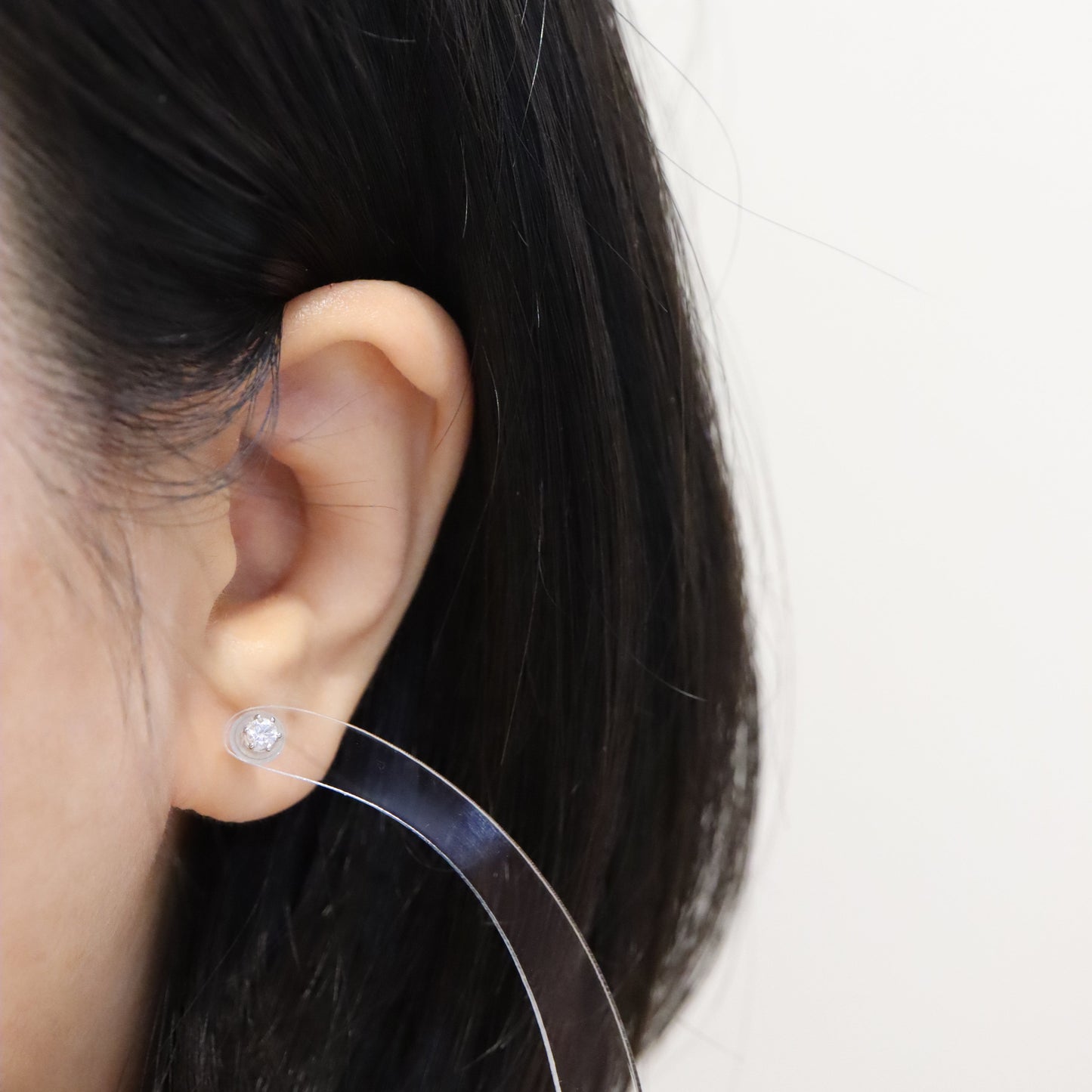 Pt900 D-colour Diamond Earrings