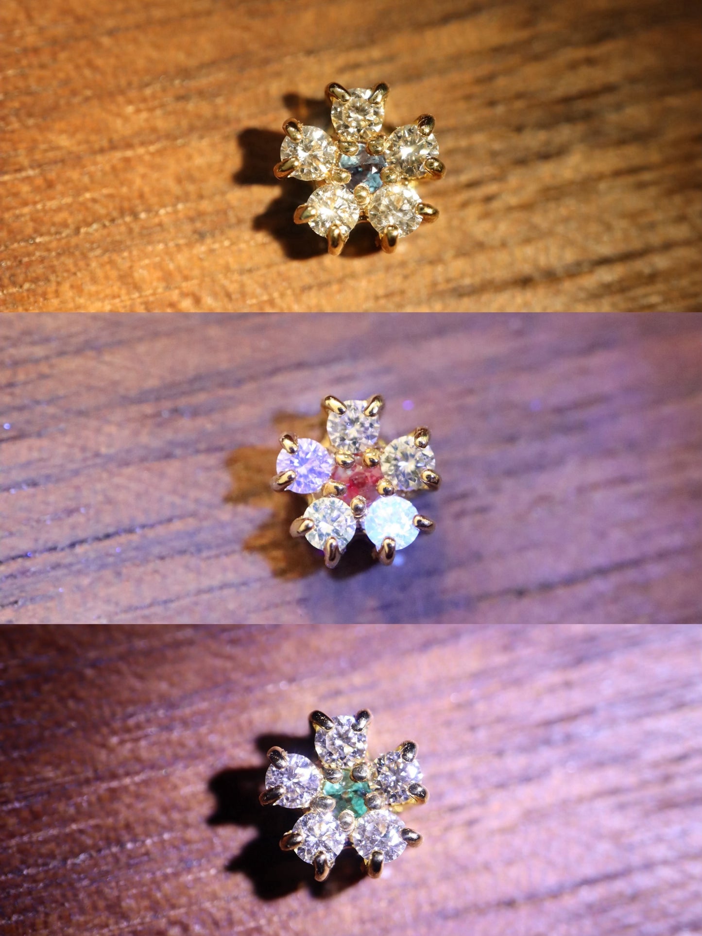 18K Natural Alexandrite and Diamond Earrings