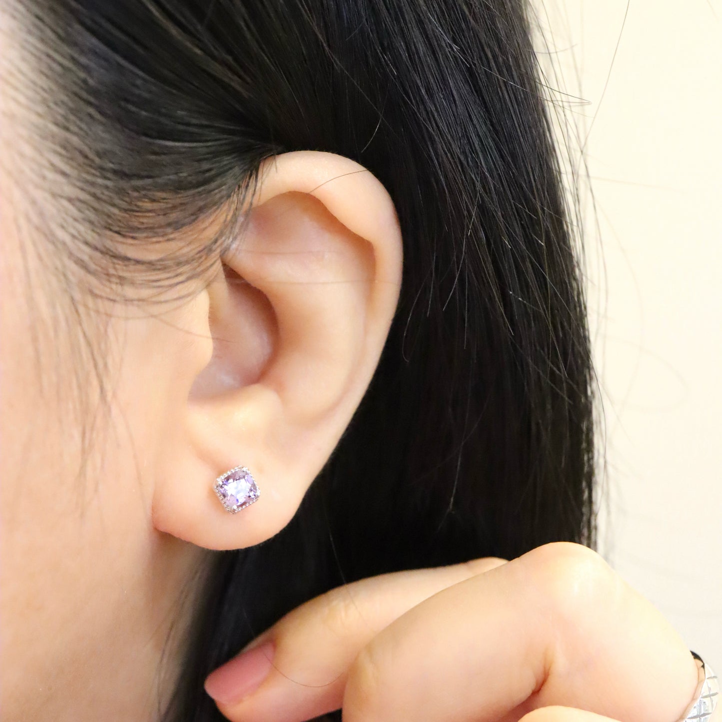 14K 2-way Spinel and Diamond Earrings