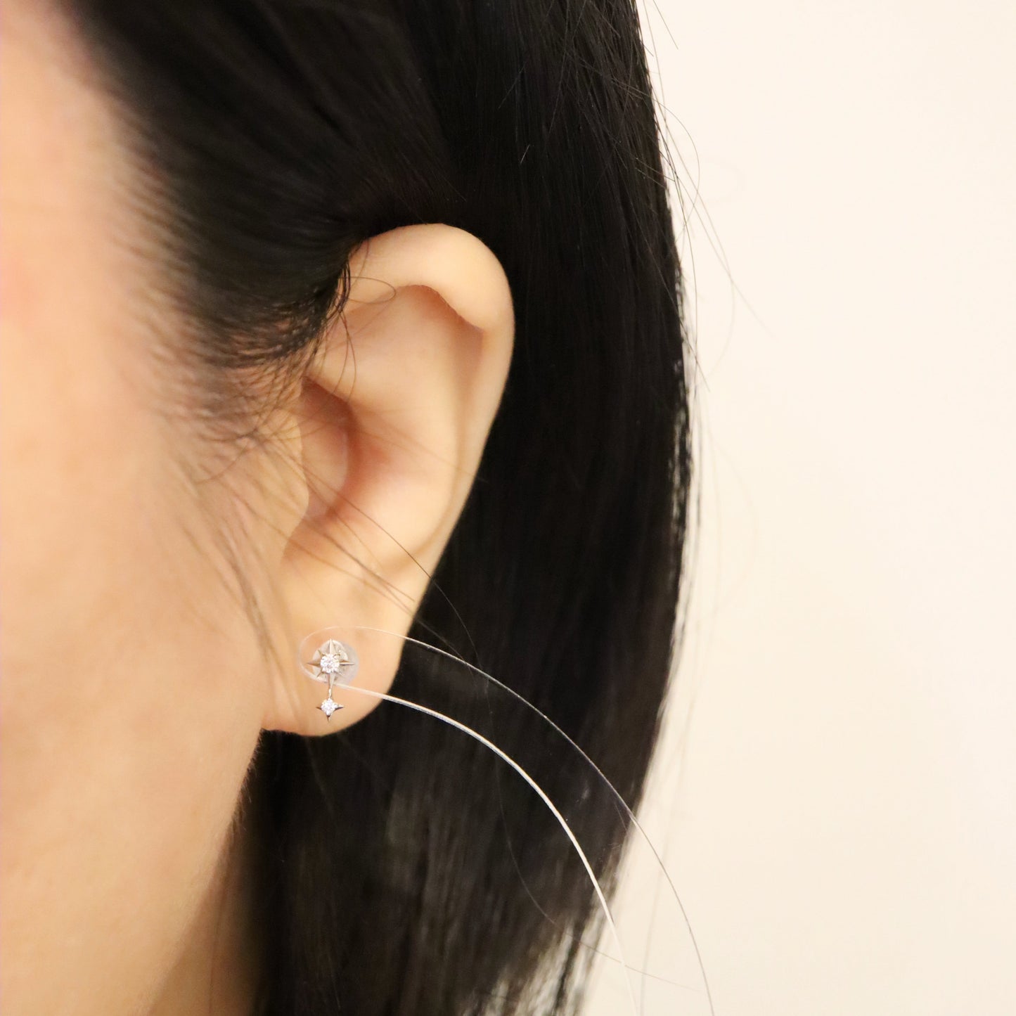 10K North Star Diamond Earrings