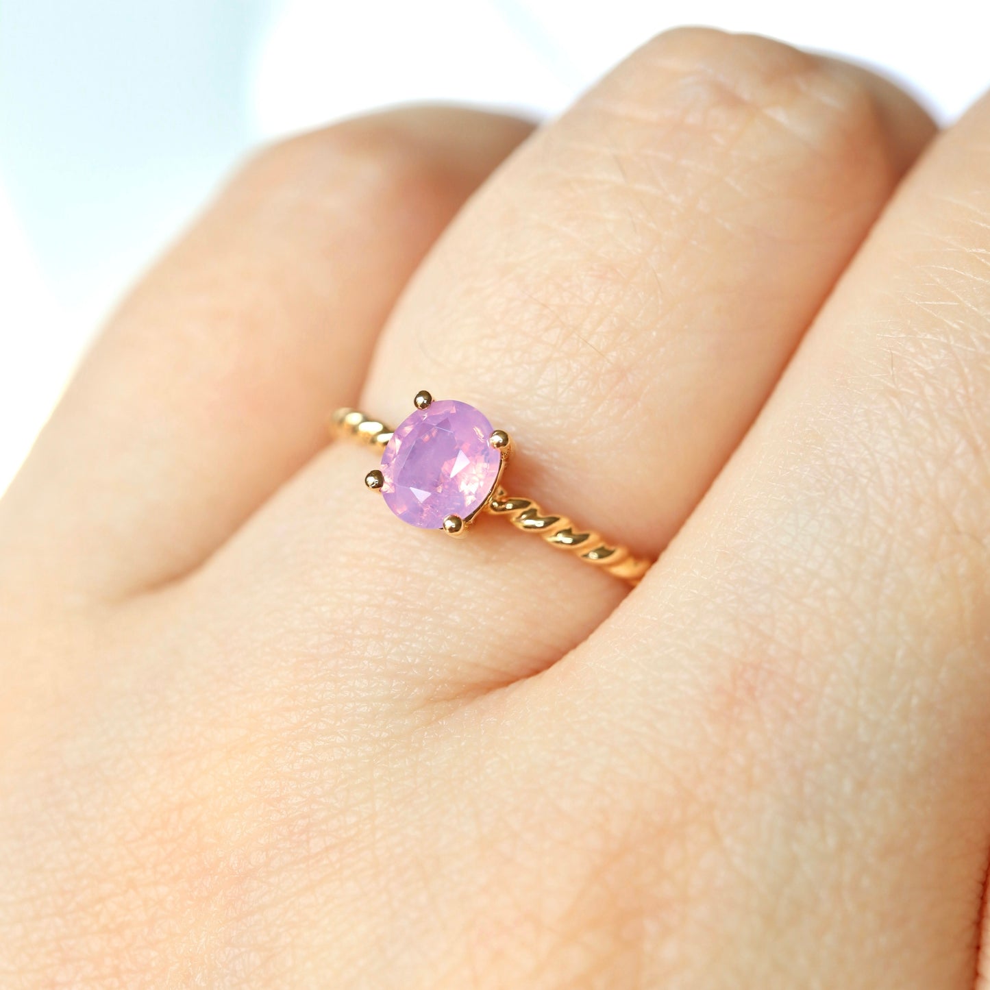 14K Opalescent Sapphire Ring