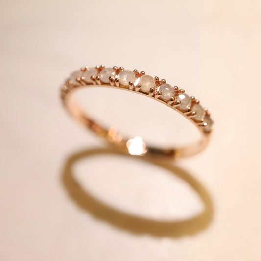 14K Grey Diamond Ring