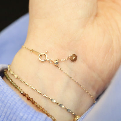 10K Mini Heart Diamond Bracelet