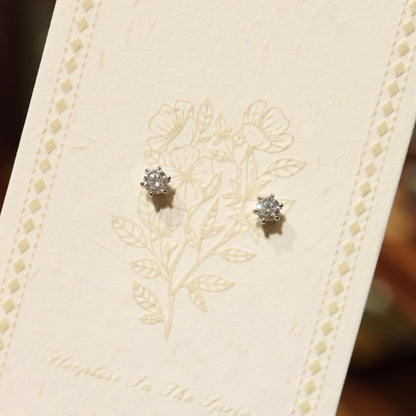 Pt900 D-colour Diamond Earrings