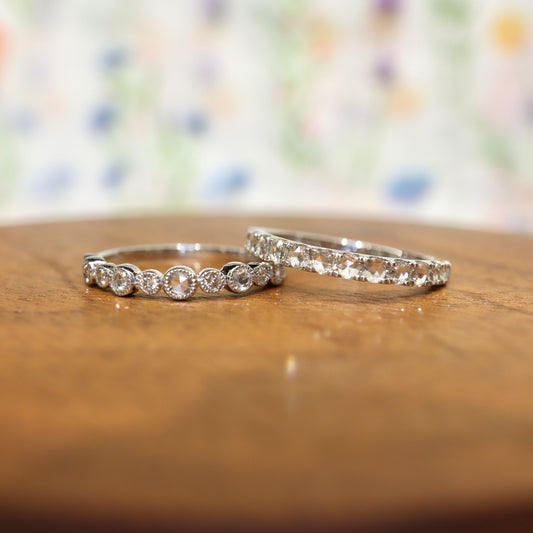 Pt950 Rose Cut Eternity Band