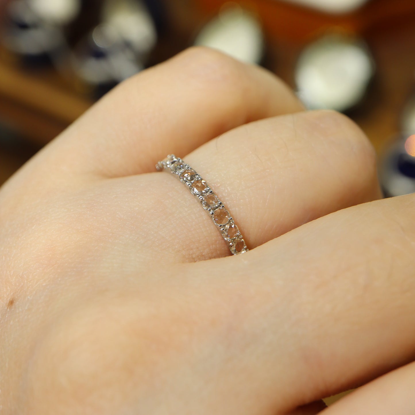 Pt950 Rose Cut Eternity Band