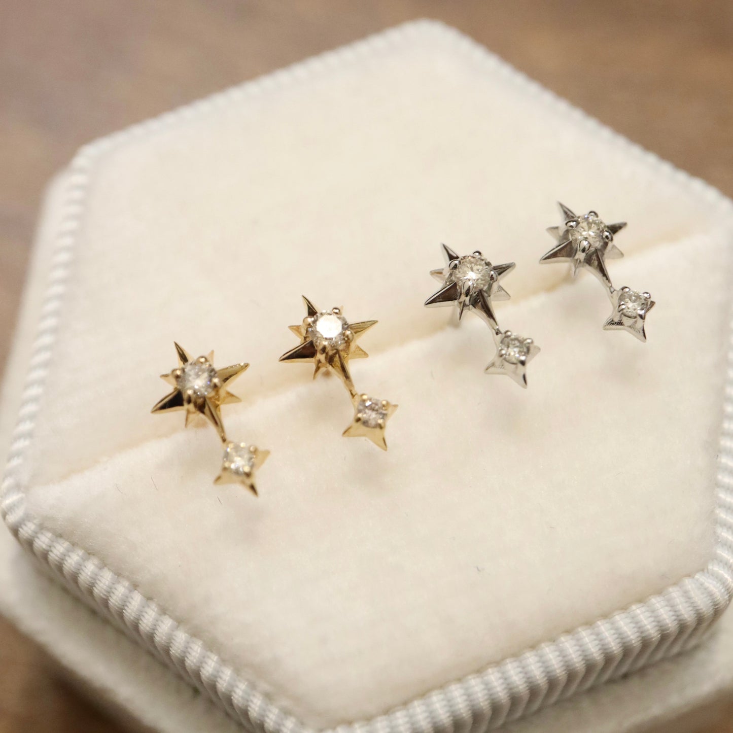 10K North Star Diamond Earrings