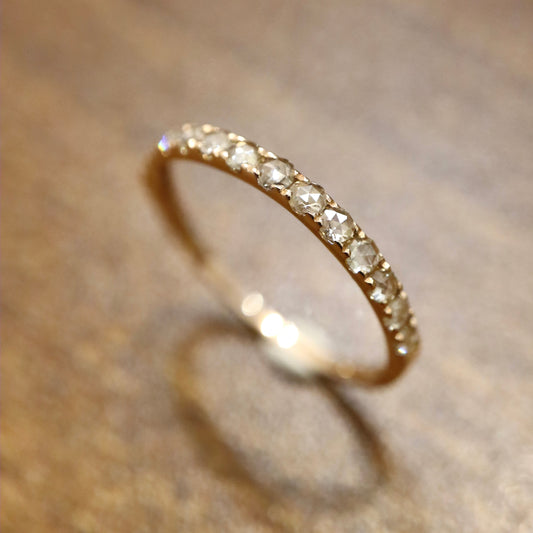 18K Rose Cut Eternity Ring