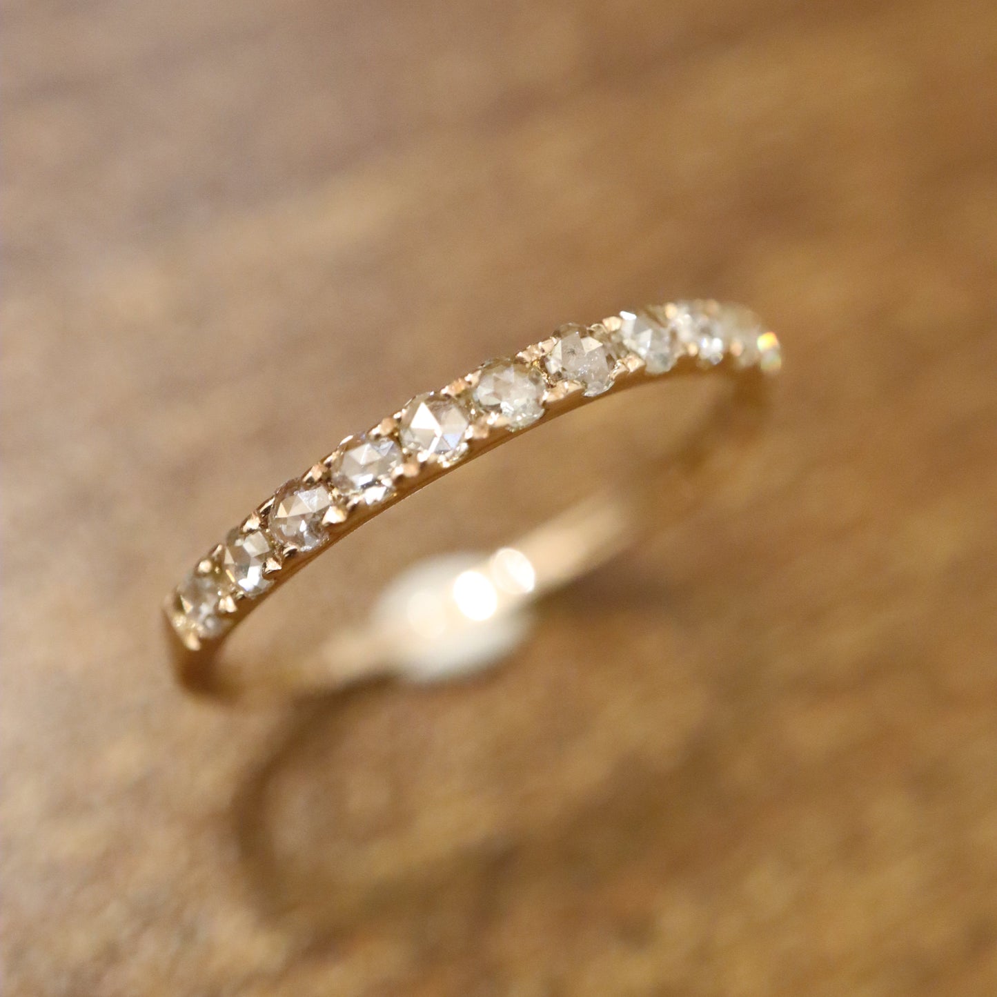 18K Rose Cut Eternity Ring