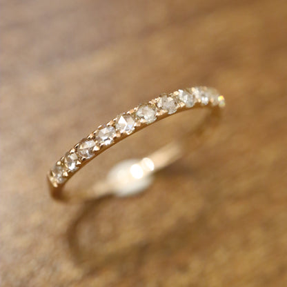 18K Rose Cut Eternity Ring