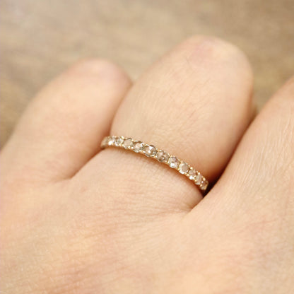 18K Rose Cut Eternity Ring
