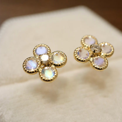 18K Moonstone Earrings