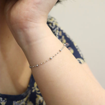 Pt850 Platinum Cutting Ball Bracelet