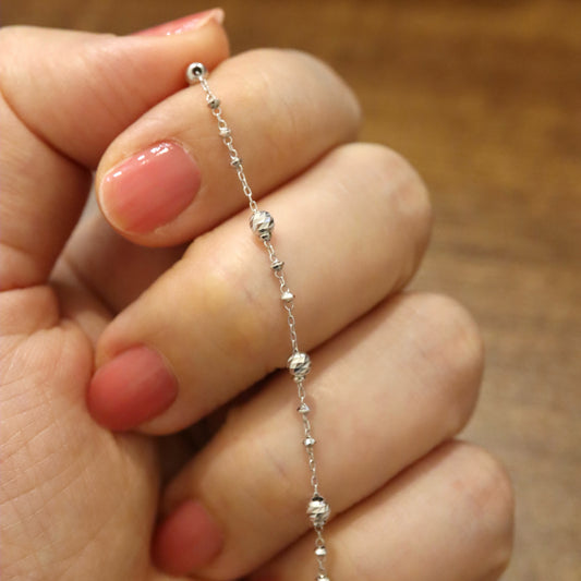 Pt850 Platinum Cutting Ball Bracelet