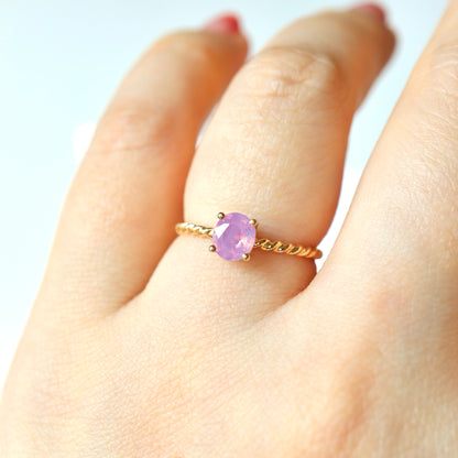 14K Opalescent Sapphire Ring
