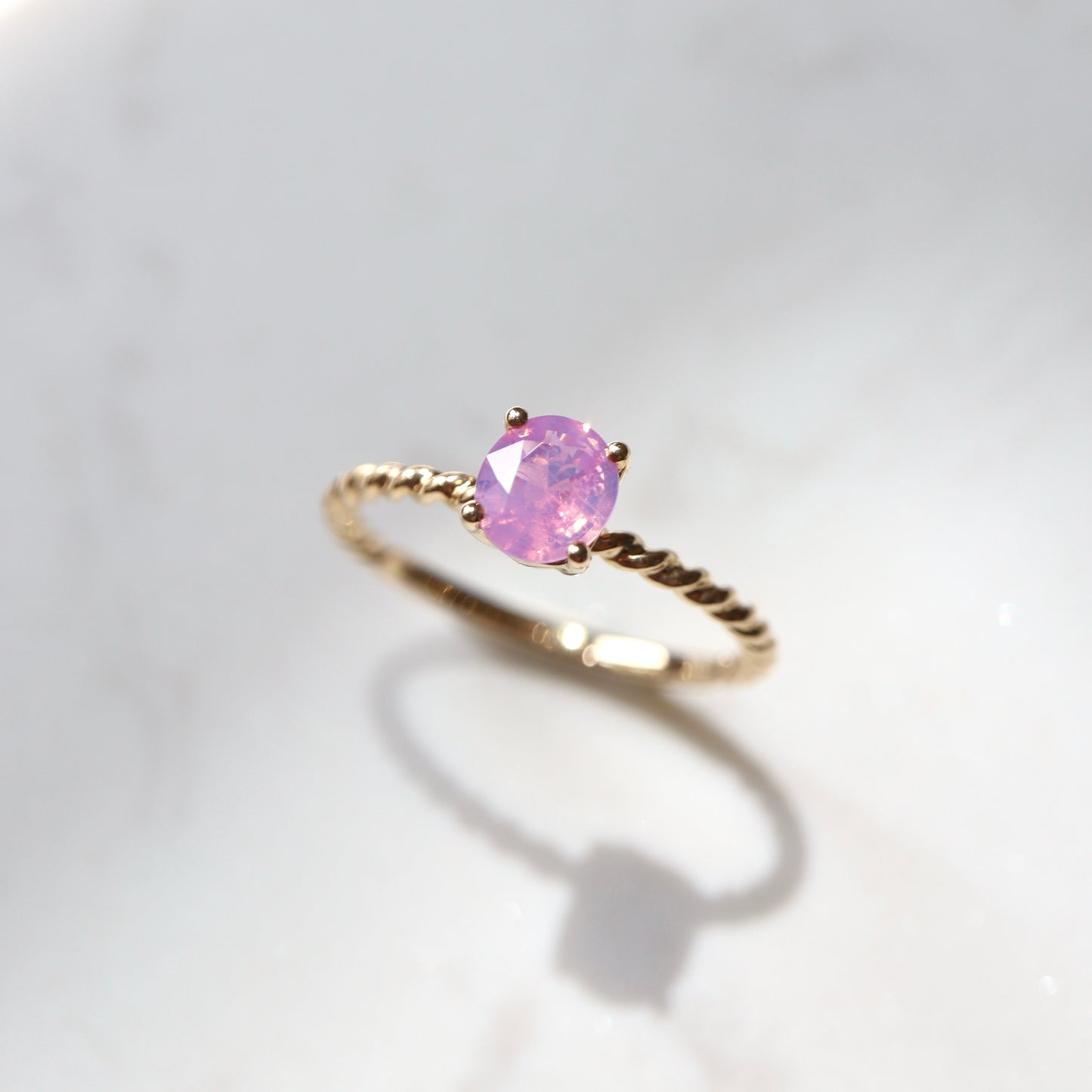 14K Opalescent Sapphire Ring